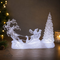Formano Rentier + Santa 20X33 Cm Acryl Mit Licht + Wasser-506832