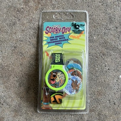 Warner Bros Scooby-Doo Digital Watch W￼Interchangeable Faces Cartoon Network Vtg