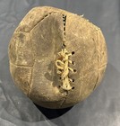 VERY OLD 12 PANEL 10 hole leather FOOTBALL. VERY rare