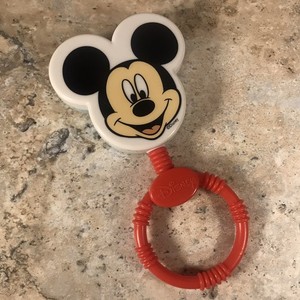 DISNEY BABY MICKEY MOUSE PLASTIC BABY RATTLE