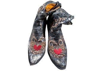 Botas vaqueras para mujer talla 9b Old Gringo Western de cuero negro