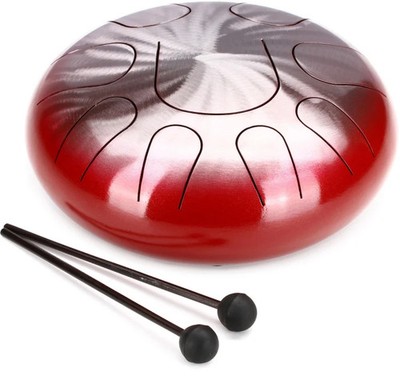 Pearl Awakening Series 9 Note Tongue Drum - C Major - Crimson Burst