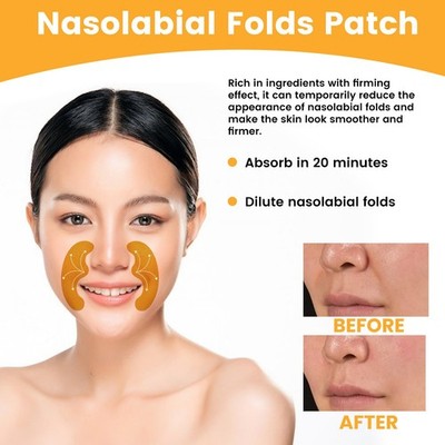 Hyaluronic Nasolabial Folds Face Lifting Sticker Collagen Maske