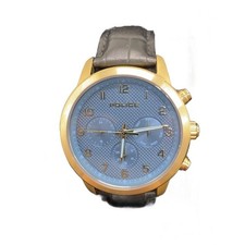 Police Quartz Leather Watch Black Analog JF00304 Used