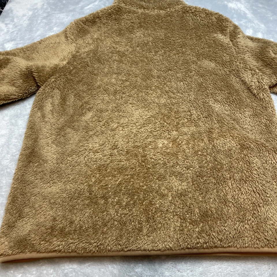 Chaqueta polar de hilo mullido Uniqlo para mujer XL color camel tostado cremallera completa bolsillos de peluche Foto 2 de 4