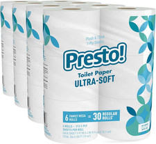 Brand - 2-Ply Ultra-Soft Toilet Paper, 24 Family Mega Rolls  120 Regular Rolls