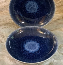 Pasta Bowls Williams Sonoma Set Of 2 Reactive Blue 8.75 X 2.25 in. New