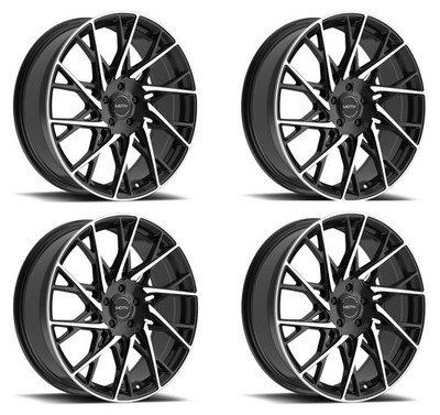 Set 4 17'' Motiv 430MB Maestro 17x7.5 Machined Black Wheels 5x112 5x4.5 40mm Rims