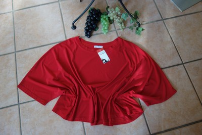 MAGNA Tunika Shirt Überwurf 46 48 50 52 54 56 EG NEU rot kastig weit LAGENLOOK