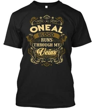 Oneal Blood Run Through My Veins T-Shirt Made in the USA Size S to 5XL
