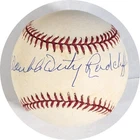 Ted "Double Duty" Radcliffe Autographed NL Coleman Baseball JSA CK18217