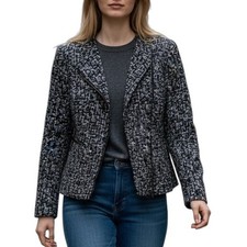 Classiques Entier Atelier Textured Cotton Silk Blend Blazer Jacket M