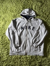 Vintage Nike Spell Out Zip Up Hoodie Size XL  