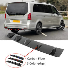 Carbon Optik Heckdiffusor Diffusor Lippe für Mercedes V Klasse W447 AMG Line