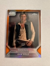 2025 Topps Chrome Star Wars NSCC National Han Solo Orange /25