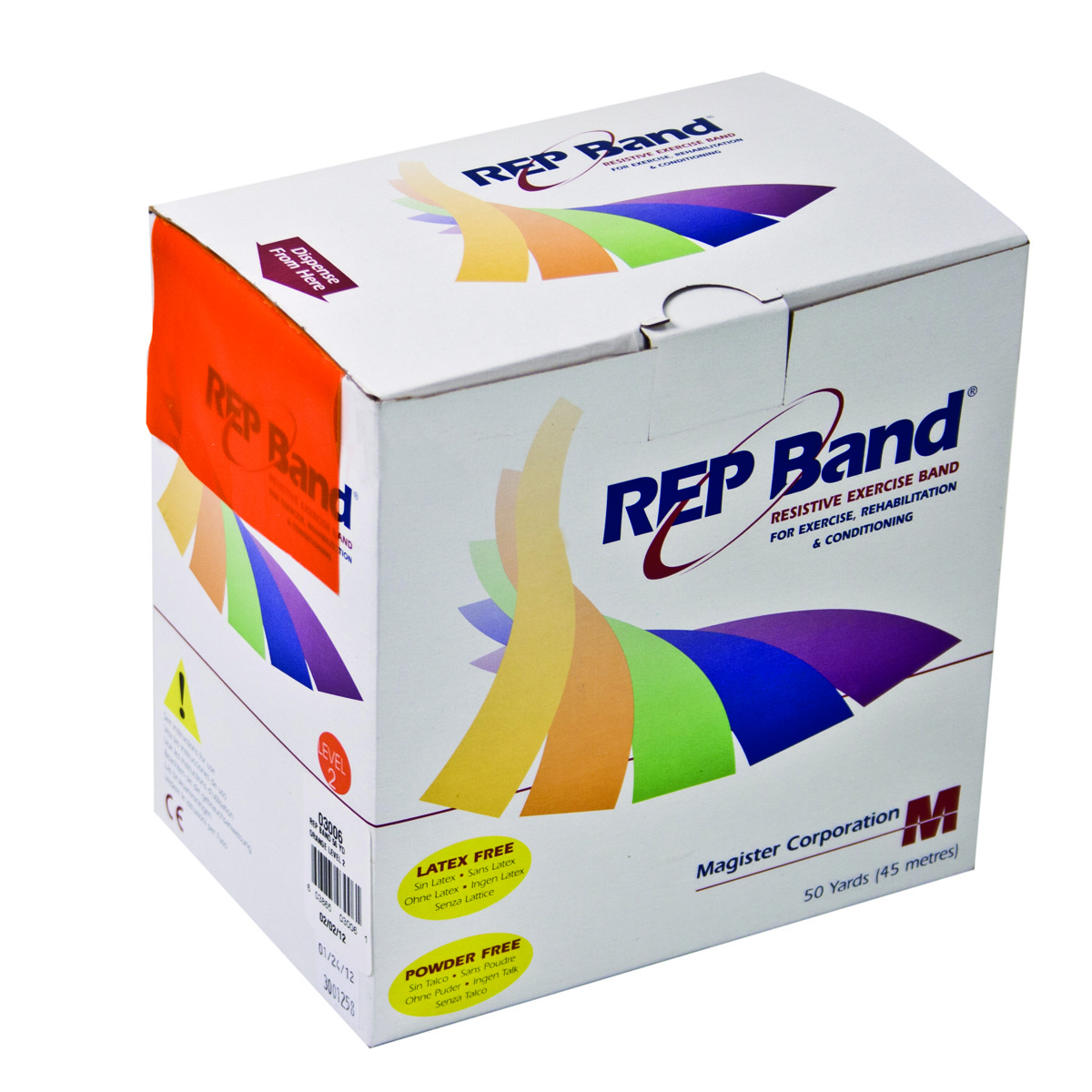 Rep Band Exercise Band - Latex Free - 50 Yard - Orange, Level 2