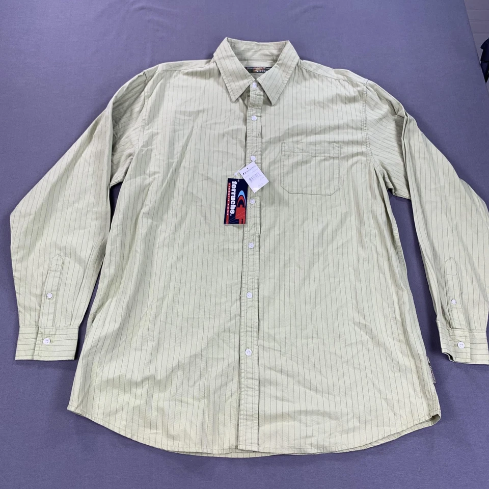 Camisa Ferruche Para Hombres 2XL Celadon Manga Larga Abotonada Espiga Nueva Con Etiquetas Preparación Foto 2 de 4