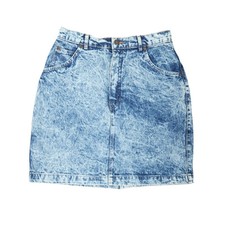 Vintage 90s Gap light blue acid wash denim jean mini skirt 28"