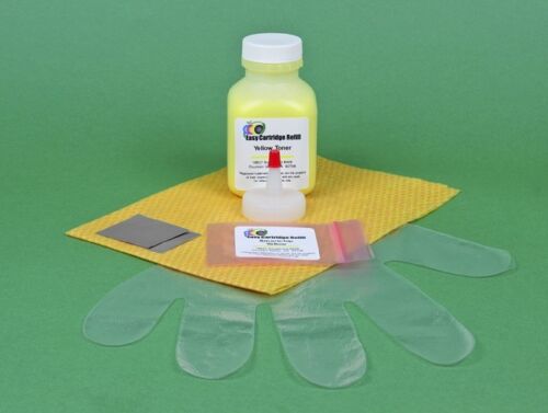 HP CP2020 CP2025n CP2025x Yellow Toner Refill Kit with Chip. 80gr. 2.8K Pages - 第 1/1 張圖片