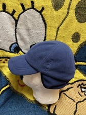 L.L. Bean Fleece Trapper Hat Cap Mens S/M Blue Adjustable Ear Flap Polartec 90s