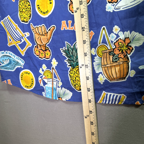 NEW Hardaddy Hawaiian Shirt Mens Medium Pineapple Cocktail Cruise Aloha Surf - Picture 9 of 10