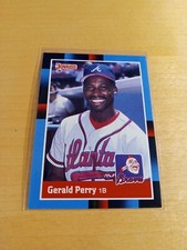 1988 DONRUSS #437 GERALD PERRY Atlanta Braves Baseball Card, 1st Base, Star (NM)