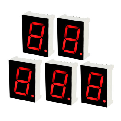 5Stk. Gemeinsamen Kathode 10 Pin 1 Bit 7 Segment 28 x 20 x 9mm 0,8   Rot