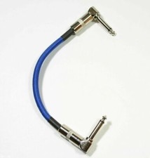 Strukture 6" patch cable Right angle ends, Blue Woven