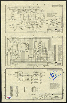 Steve Woz Wozniak SIGNED Apple I Computer Schematic Founder PSA/DNA AUTOGRAPHED