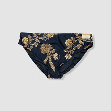 Artesands Women's Black Printed Monet Bikini Bottom Swimwear Size 16