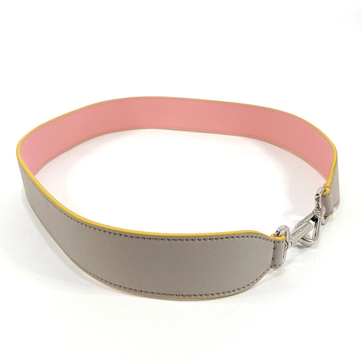 FENDI Shoulder strap Strap you charm bicolor leather pink/Light
