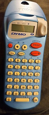 DYMO LetraTag Label Maker Electronic Portable Hand Held Metallic Blue 