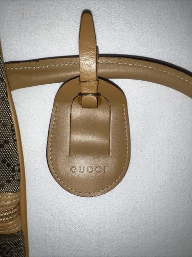 De colección Auténtico Gucci GG Monograma Plegable Bolsa de Ropa Equipaje Maleta Beige - Imagen 6 de 22