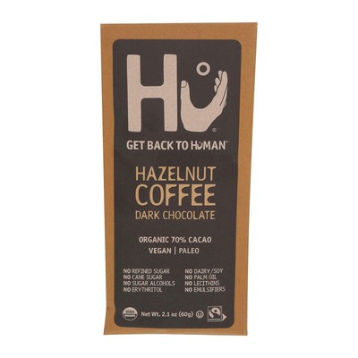 HU KITCHEN Organic Hazelnut Coffee Dark Chocolate Bar, 2.1 OZ