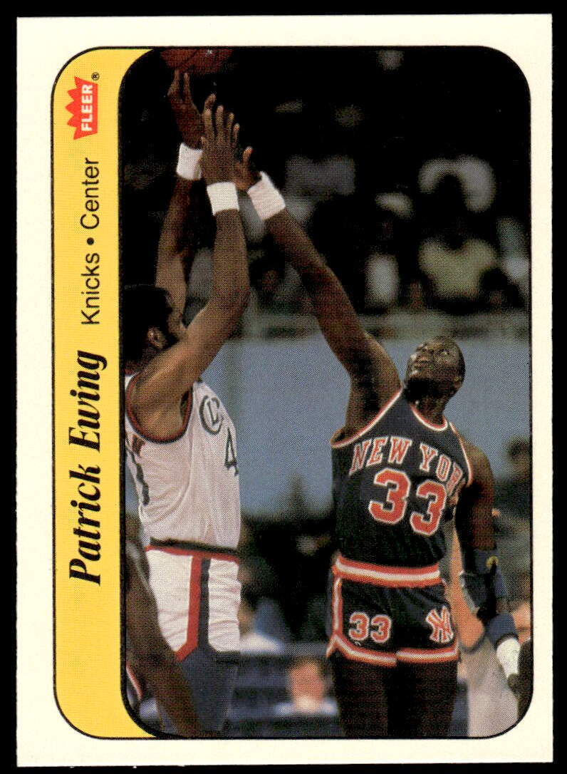 1986-87 Fleer #6 Patrick Ewing BASKETBALL New York Knicks
