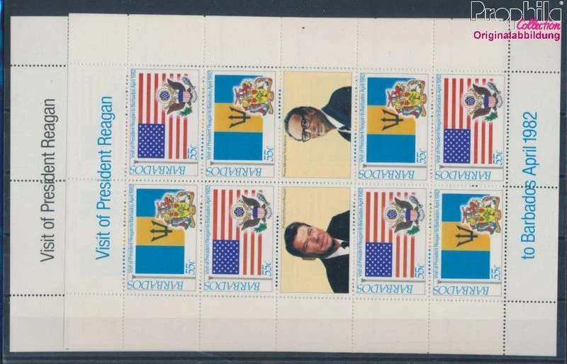Timbres barbade 1982 Mi 554Klb-557Klb Feuille miniature (complète edi (10498208 - Photo 1/1
