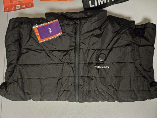 Venustas Women's 3XL Lightweight Electric Nylon Mylar Heated Vest w/ Battery Blk - Picture 11 of 15