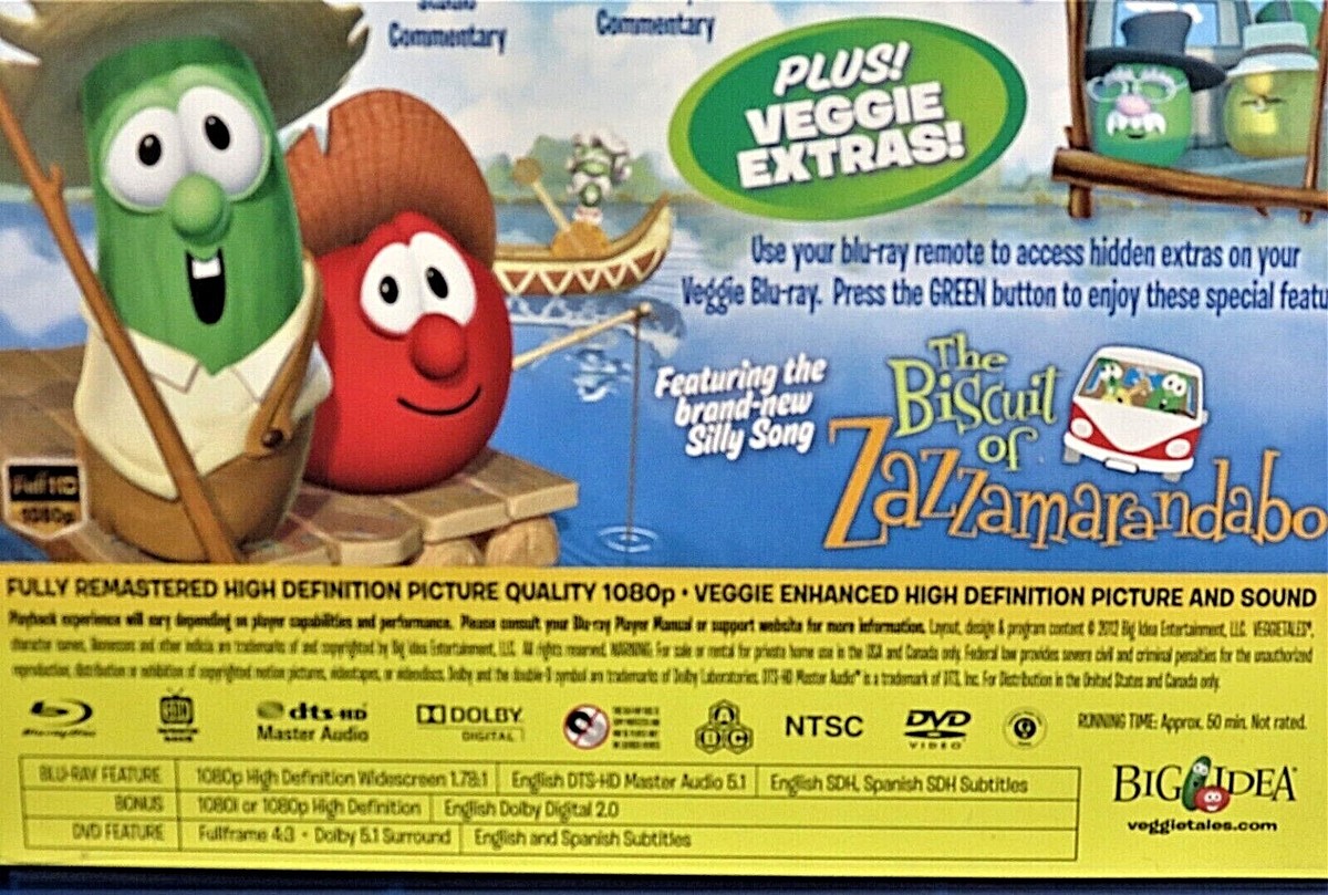 Veggie Tales, New! Blu DVD 2 set Larry's Big River Rescue, Helping