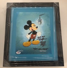 Bret Iwan Signed Mickey Mouse Artist Proof Stretched Canvas Talks Like A Mouse