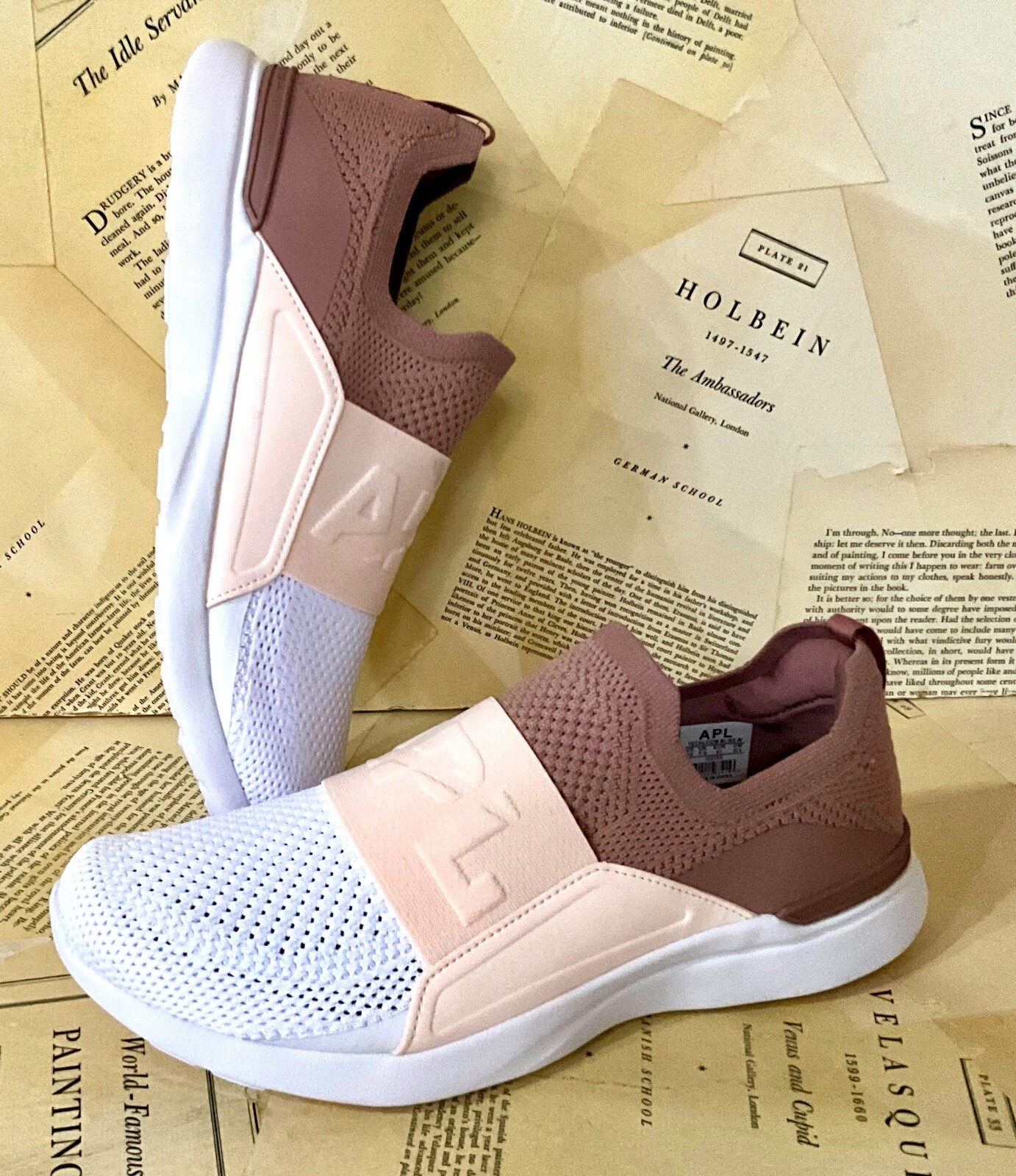 Кроссовки Free People APL Techloom Bliss Mesh Beachwood Creme White 4110 NEW 18590₽