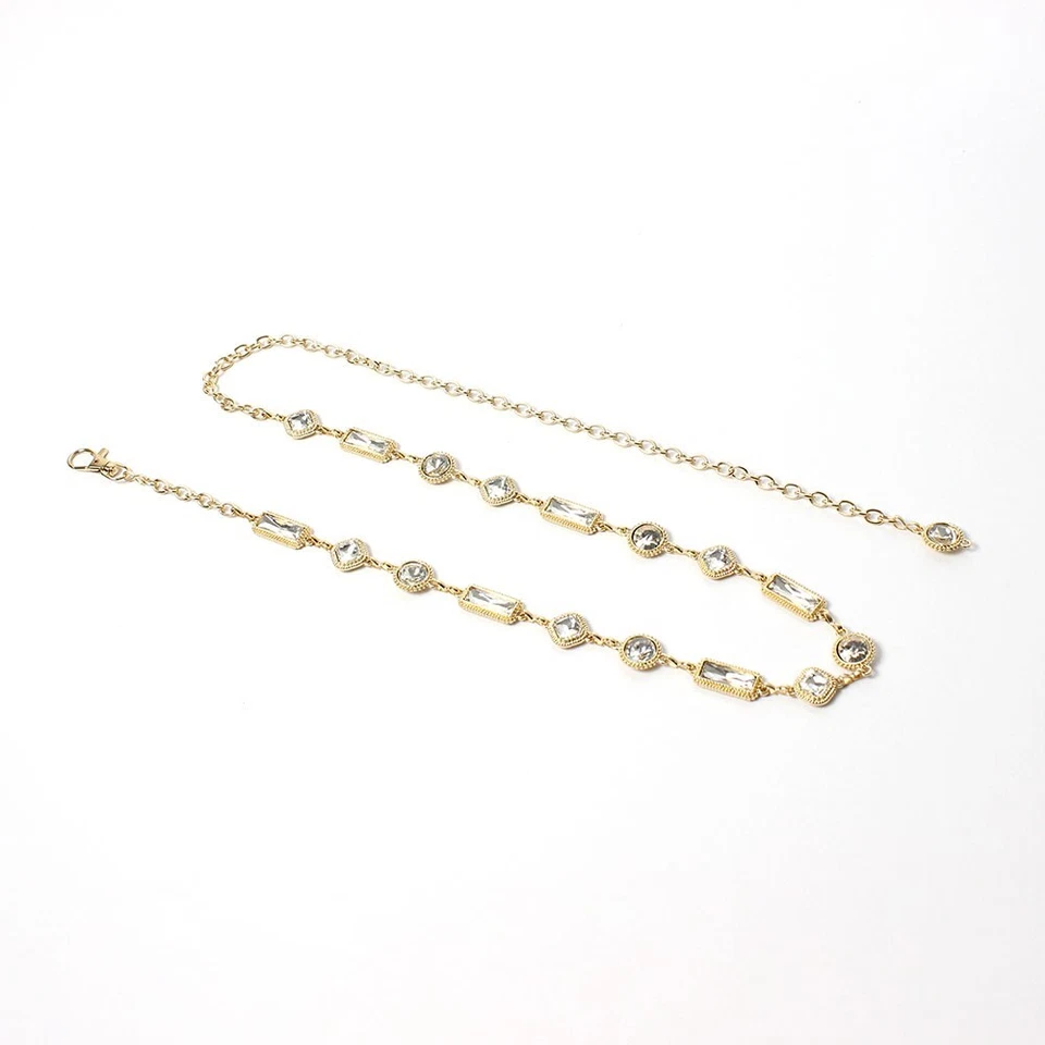 Cintura gioiello donna in metallo pietre cristalli elegante da cerimonia - Immagine 3 di 3