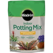Miracle-Gro Indoor Potting Mix for Indoor Plants, 6 Quart bag