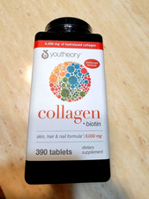 Youtheory Collagen Plus Biotin, 390 Tablets Free Shipping