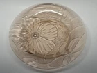 Vintage KIG Indonesia Pink depression Glass Plate Raised Floral Pattern