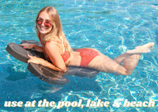 Floating Sea Turtle Lounging Float 4 Drink Holder for Pool Beach Party