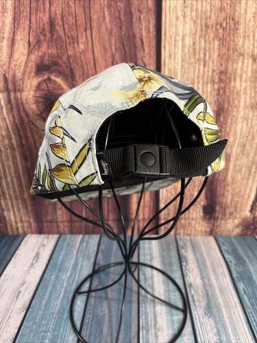 Vintage Stussy Capz Hat Colorful Hawaiian Floral Print Stitch Five Pannel RARE - 第 3/6 張圖片