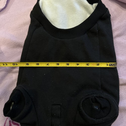 Zack & Zoey Hoodie Sweatshirt Dog Black Fleece Medium - Picture 4 of 6