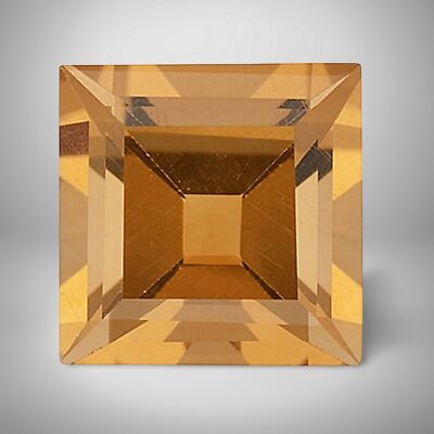 Citrine Square Cut Gemstone 1.30 Cts - 7 mm Lustrous Precious Jewelry Gem