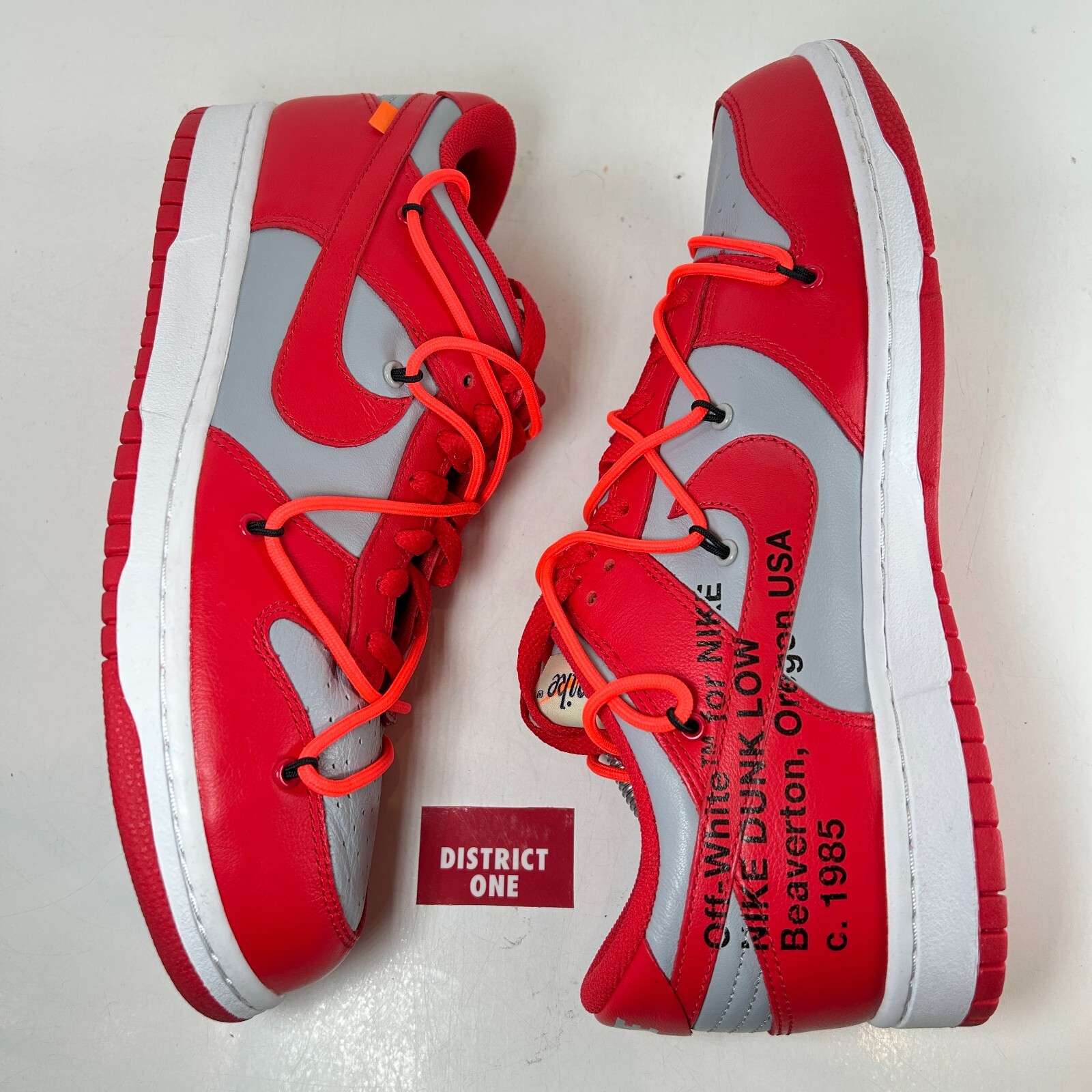 OFF WHITE X NIKE Off White x Nike Dunk Low University Red Taglia 11 CT0856 600