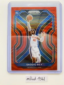 2020-21 Panini Prizm Saddiq Bey Red Wave Prizm Parallel Rookie #284 NBA PistonsĀ